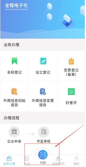 鄭州分公司營業(yè)執(zhí)照辦理流程之a(chǎn)pp掃碼登記河南全程電子化服務(wù)平臺(tái)