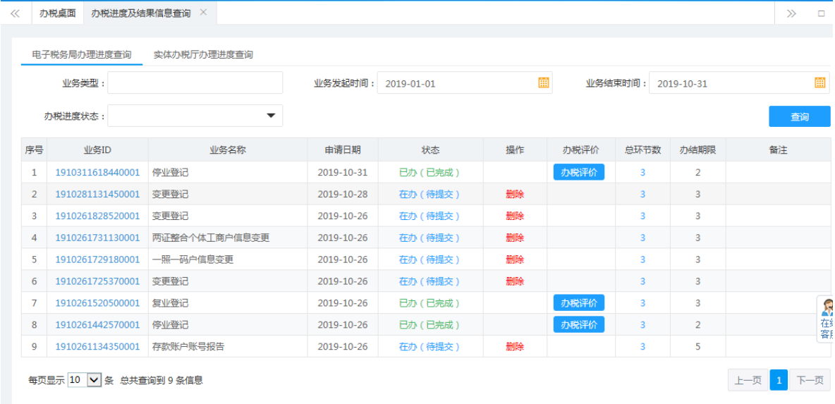 鄭州上街區(qū)停業(yè)登記網(wǎng)上辦理流程辦稅進度及結(jié)果信息查詢