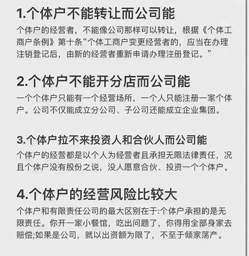 個體工商和公司的區(qū)別
